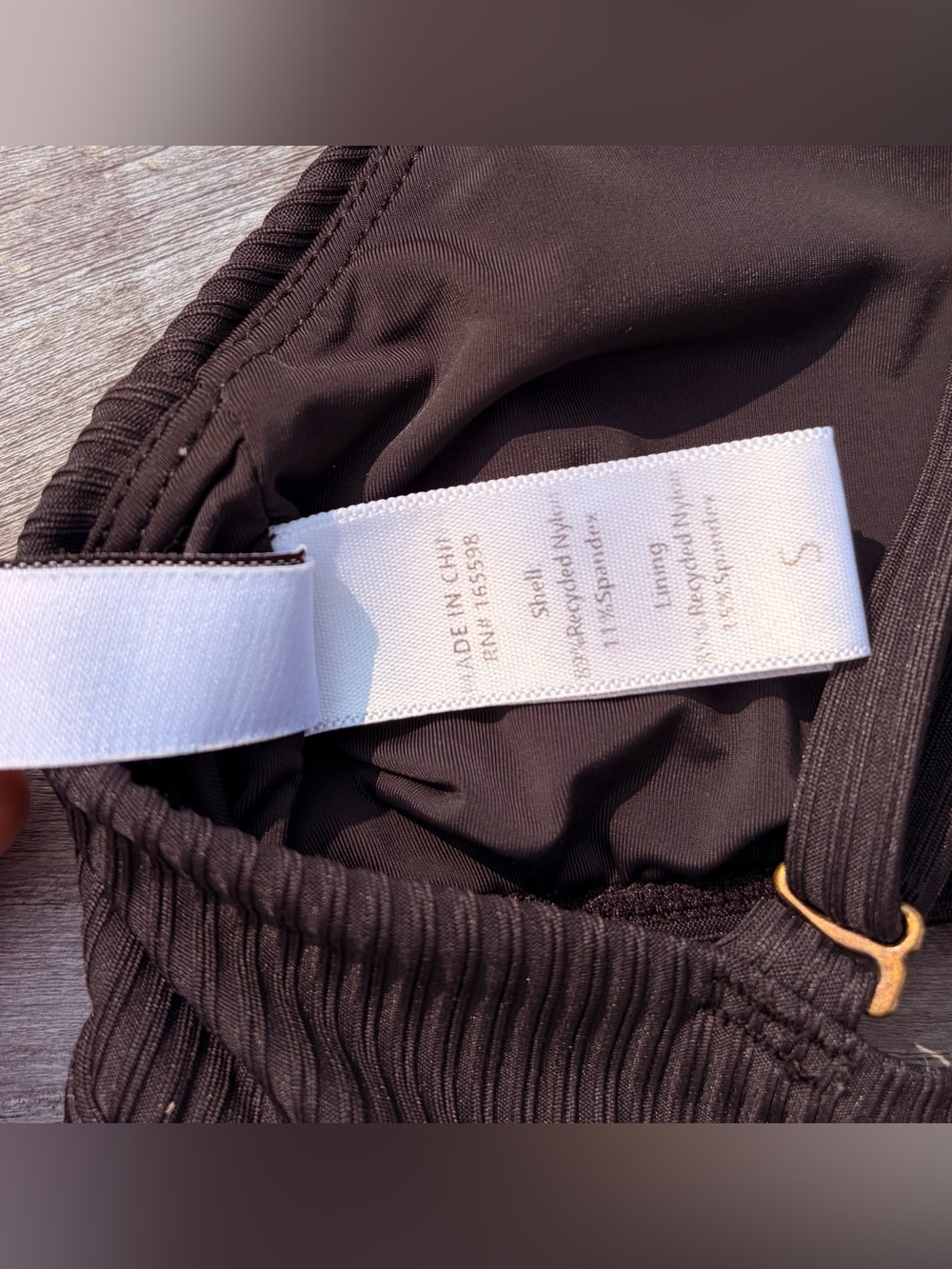 Marine Layer Black Ribbed Bikini Set - Picture 7 of 7